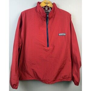 Sperry Top Sider Red Sailing 1/4 Quarter Half Zip Sweatshirt Pullover Sz Large